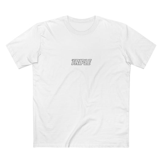 Triple Dice Graphic Tee — Vintage Dice Back Print, Small Front Logo